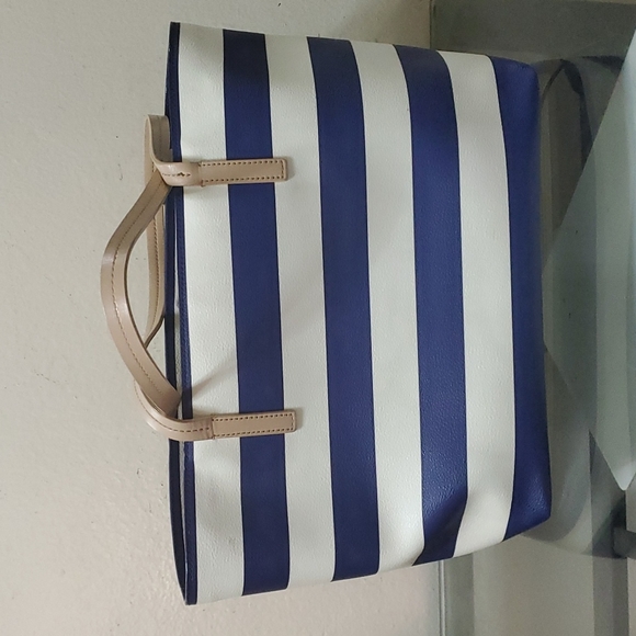 Kate Spade Tote Bag Blue and white Stripe - Picture 2 of 10